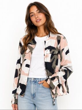 DKNY Abstract Camo  Print Jacket
